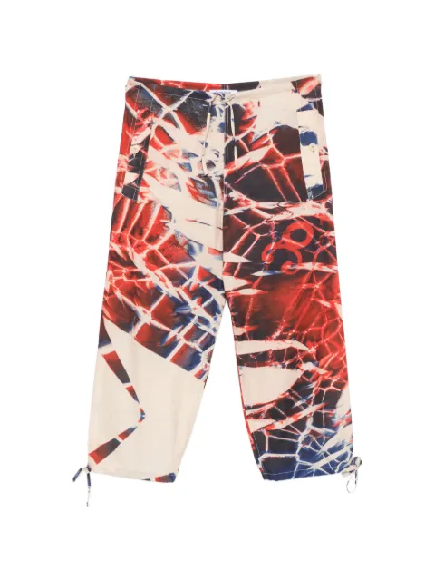 Études Studio abstract-print drawstring-waist trousers Red E26MCTRO46998