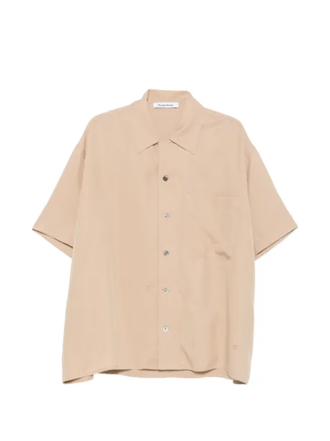 Études Studio buttoned short-sleeve shirt Neutrals E26MMSHI320