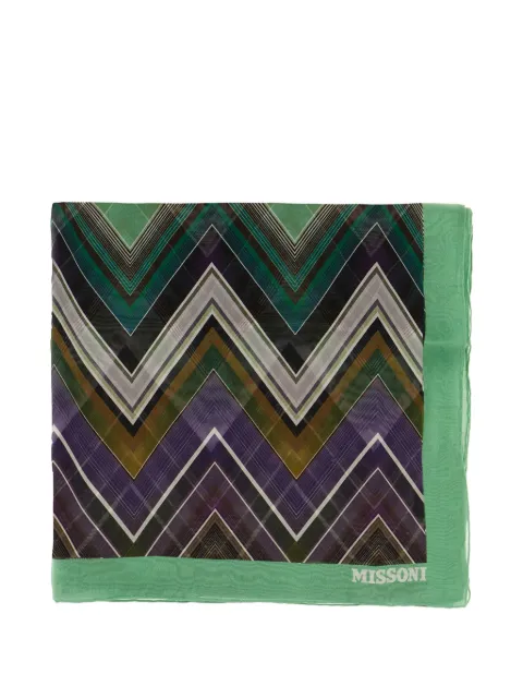 Missoni zigzag border scarf Grey SA67GEDA645