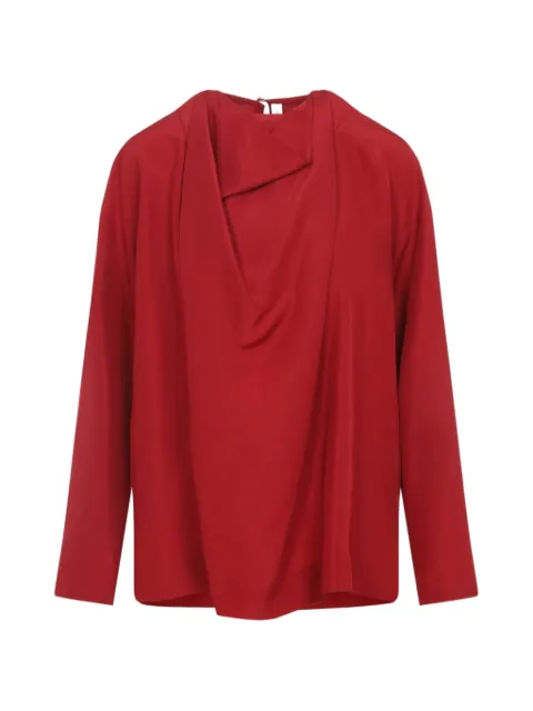 Carven draped v-neck blouse Red 6261K21005