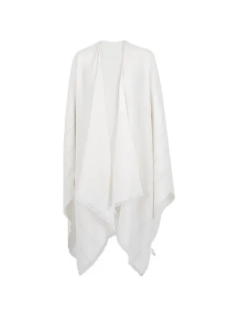 Peserico frayed striped coat White S31544C0CC825CC825