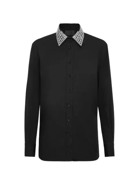 Philipp Plein crystal-embellished shirt Black PADCWRP0461PTE003N