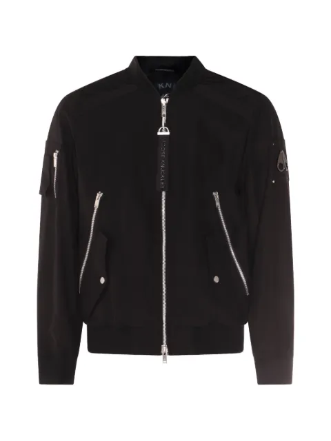 Moose Knuckles logo-detail bomber jacket Black M14MB003292