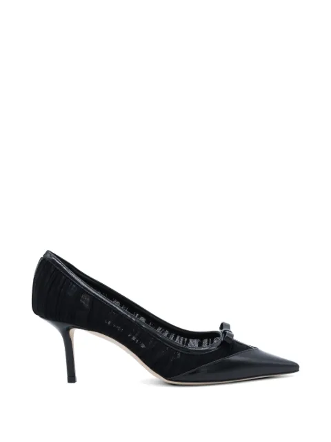Jimmy Choo Love Mesh bow-embellishment pumps Black LOVEMESH65DQN000074