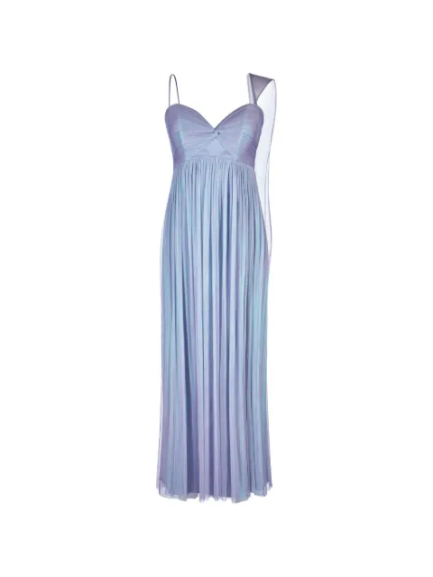 IMROSKA Imroska Lily knot-detail pleated maxi dress Purple IMROSKALILY