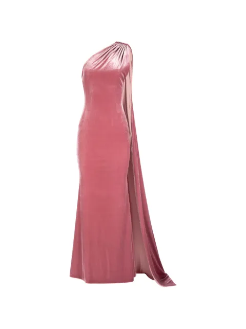 IMROSKA Alsa Sin one-shoulder draped maxi dress Pink ALSASIN