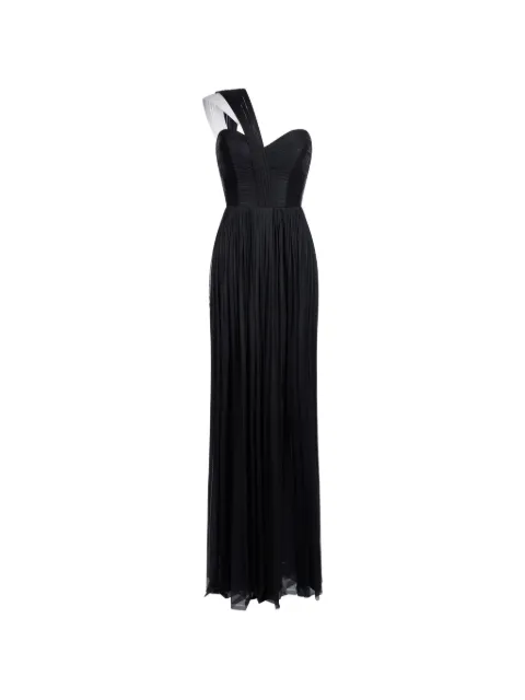 IMROSKA Imroska 21 one-shoulder draped maxi dress Black IMROSKA21DOUBLEARCH
