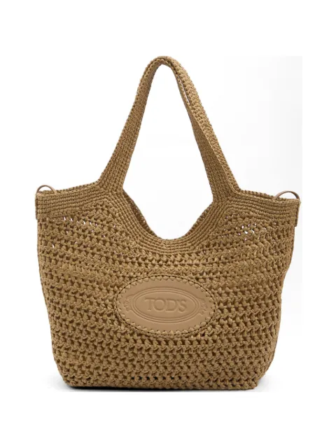 Tod's crochet raffia shopping bag Neutrals XBWEBLA0300RGM