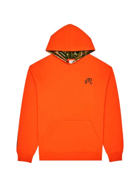 Malbon Golf logo-embroidered hoodie Orange CM9822FLMBCM