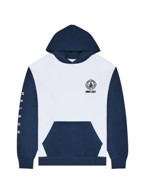 Malbon Golf logo-detail hoodie White CM9756WHTNVY
