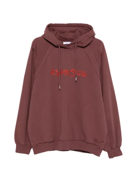Études Studio logo-embroidered hoodie Red E26MMSWE28252