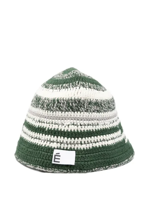 Études Studio striped crochet hat Green E26MMACC69030