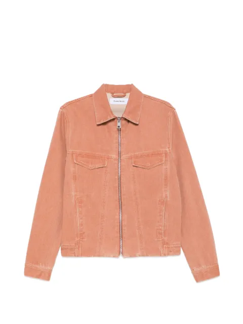 Études Studio zip-up slim-fit denim jacket Orange E26MMOUT50121
