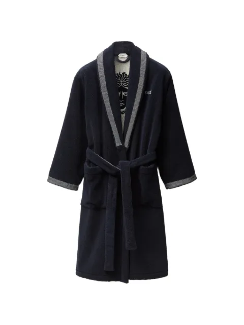 Versace cotton-terry jacquard bathrobe Blue 10242151A17767