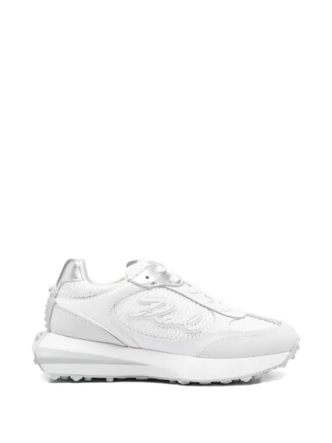 Karl Lagerfeld metallic panelled sneakers White KL62926A41S