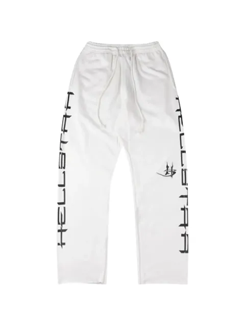 HELLSTAR drawstring track pants White HSR194