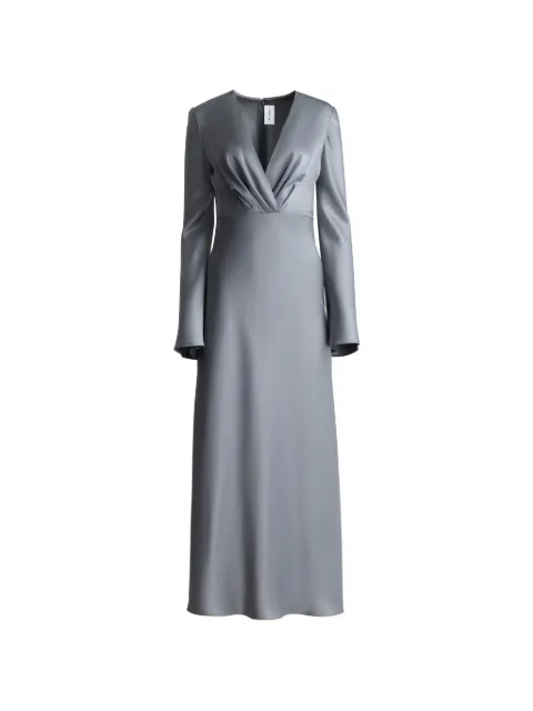 St. John Faith crossover midi dress Grey K12NC62PEWT