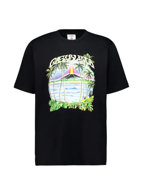 Casablanca Volcano graphic-print T-shirt Black MSP26JTS00121