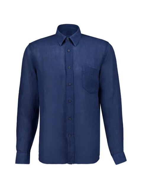 120% Lino pocket long-sleeve shirt Blue 33ALIM14250115S00