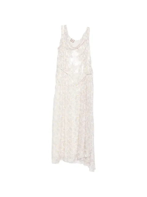 Plan C soapwort floral dress White ABCAH02LF1TS020
