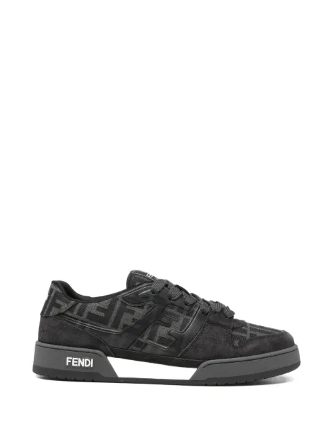 FENDI Match patterned logo-print sneakers Black 7E1688AQ6I