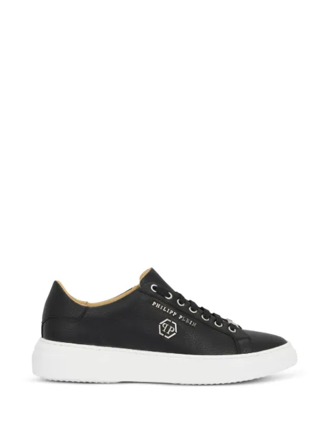Philipp Plein leather lo-top sneakers Hexagon Black UAFSUSC1085PLE010N