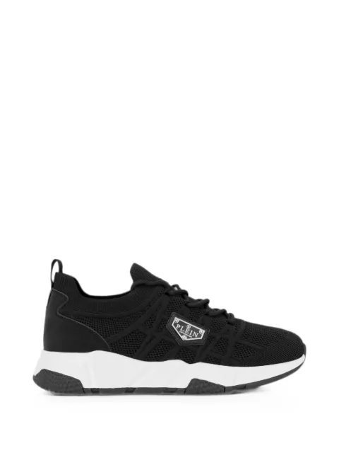 Philipp Plein Runner Sock Triangle Placca sneakers Black UAFSUSC1076PTE003N