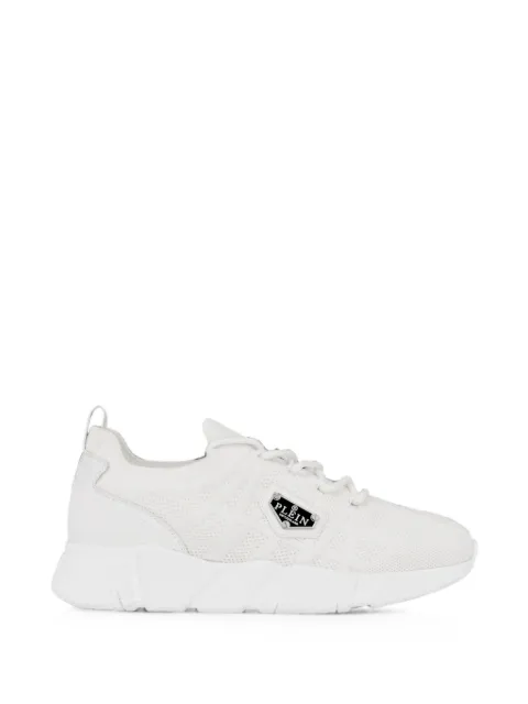 Philipp Plein Runner Sock Triangle-Placca sneakers White UAFSUSC1076PTE003N