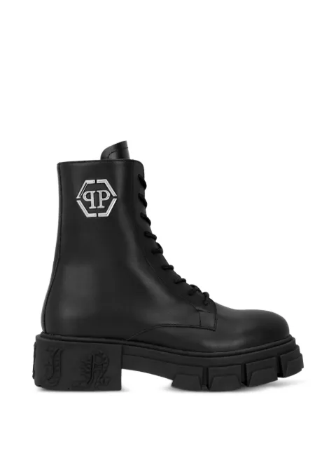 Philipp Plein lace-up boots gothic plein Black FAFSUSE0039PLE010N