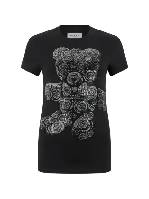 Philipp Plein Flower Teddy T-shirt Black FAFCWTK3979PJY002N