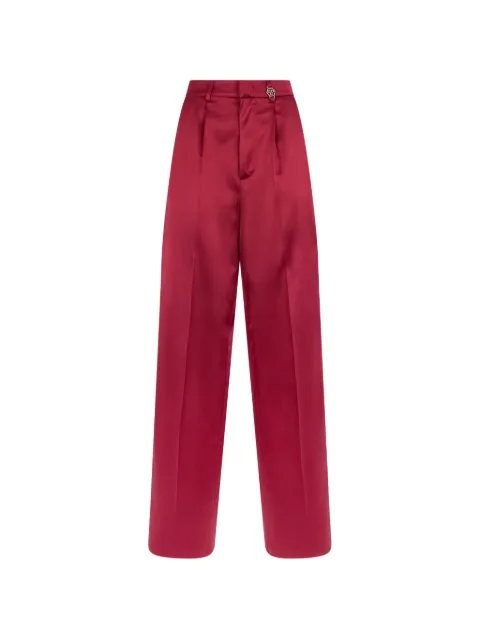 Philipp Plein satin dame-fit trousers Red FAFCWRT1697PTE003N