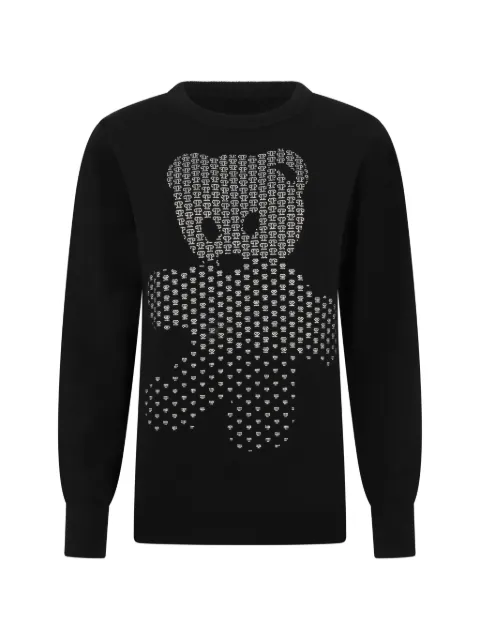 Philipp Plein Teddy crystal-embellished sweater Black FAFCWKO0680PTE098N