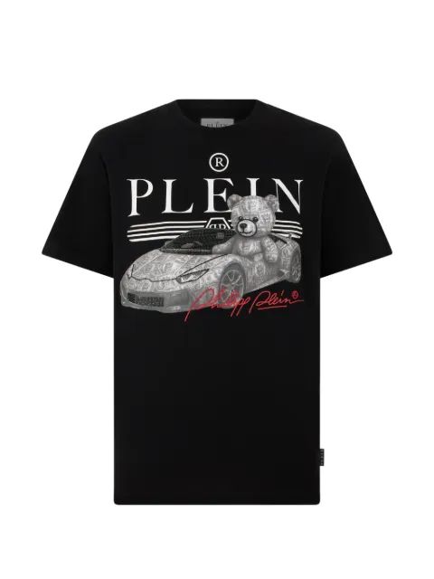 Philipp Plein teddy car stones T-shirt Black FAFCMTK9136PJY002N