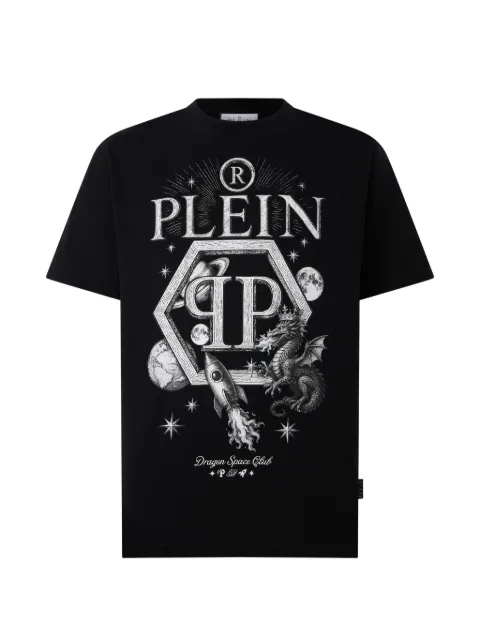 Philipp Plein dragon-print Hexagon T-shirt Black FAFCMTK9094PJY002N