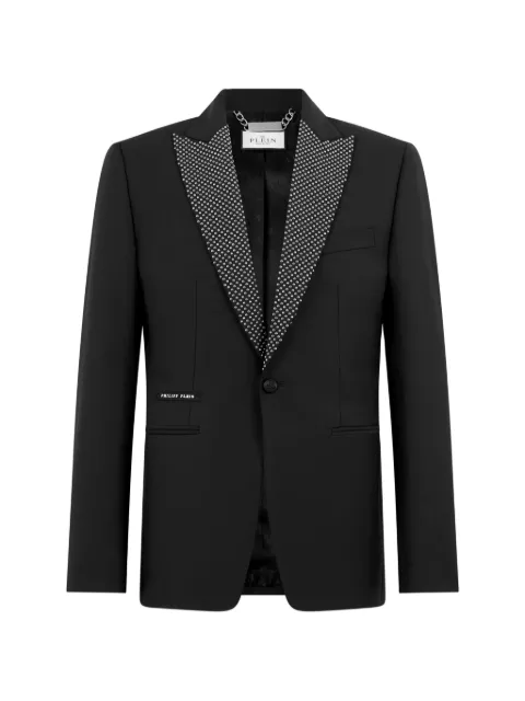 Philipp Plein embellished buttoned blazer Black FAFCMRF2180PTE022N