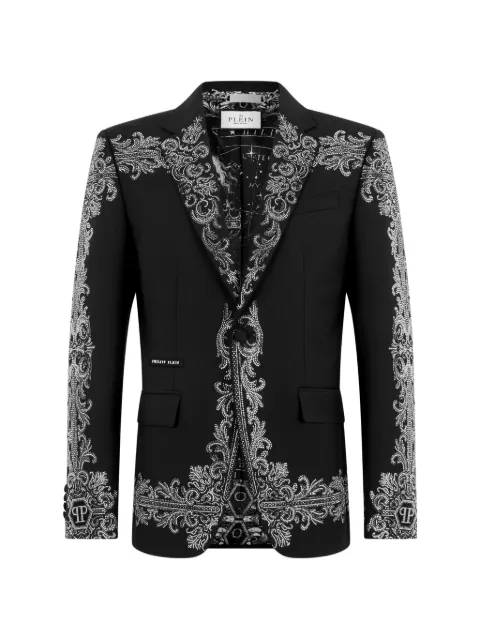 Philipp Plein blazer baroque skull strass Black FAFCMRF2172PTE022N