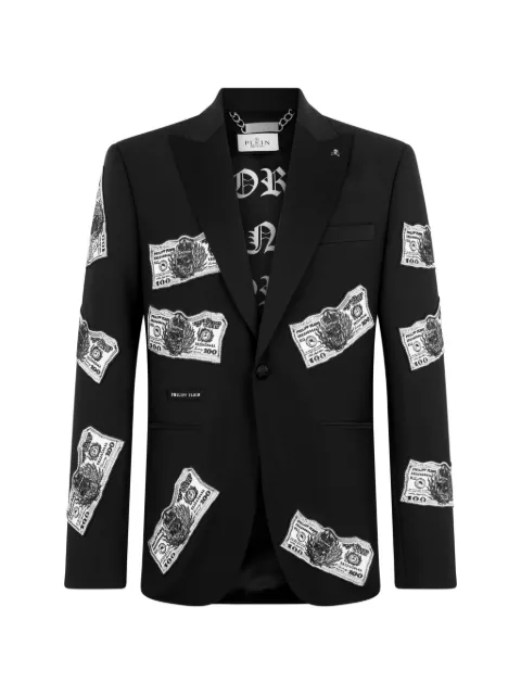 Philipp Plein blazer plein dollars strass Black FAFCMRF2173PTE022N