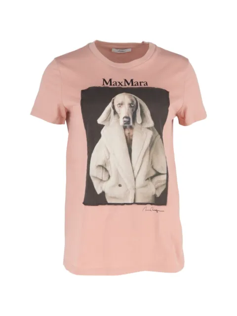 Max Mara dog-print T-shirt Pink RFCPUGBCL684190W
