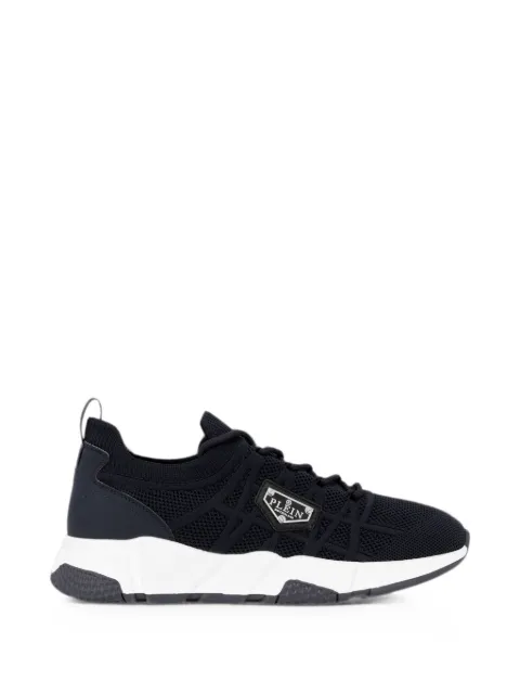 Philipp Plein Runner Sock Triangle Placca sneakers Blue UAFSUSC1076PTE003N