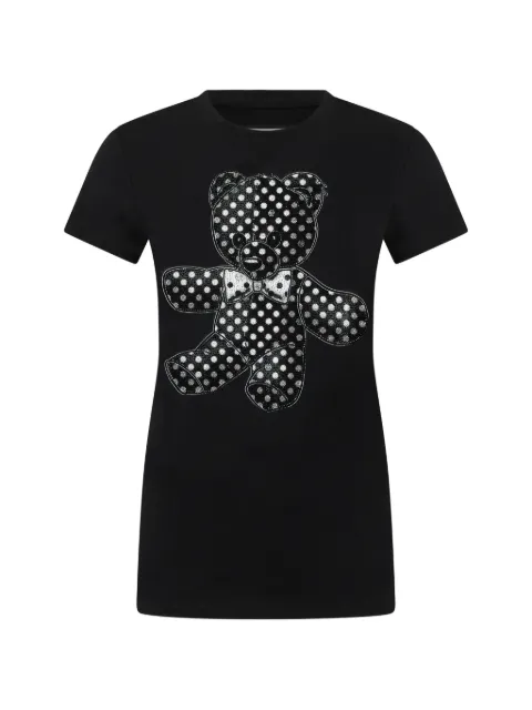 Philipp Plein Teddy rhinestone-embellished T-shirt Black FAFCWTK3983PJY002N