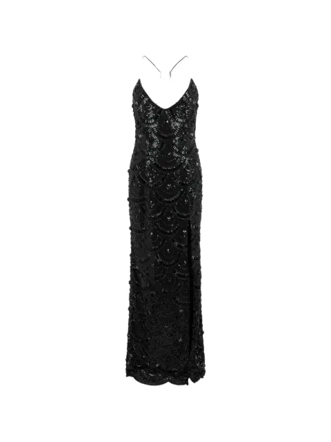 Philipp Plein Shiny Waves sequinned maxi dress Black FAFCWRG3644PTE003N