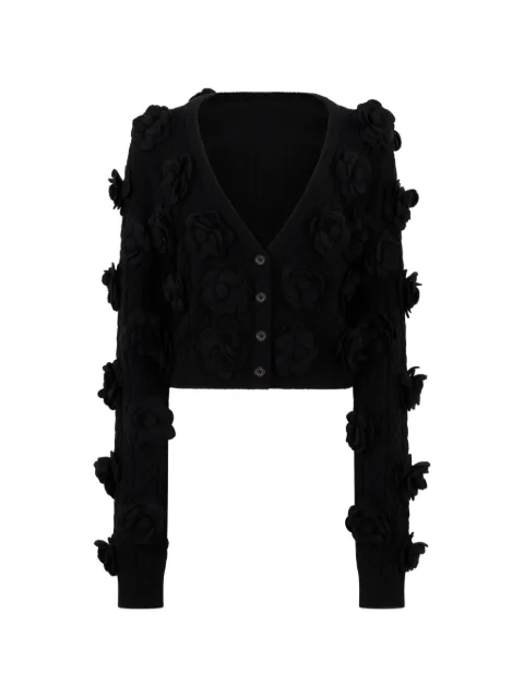 Philipp Plein knitted cardigan roses Black FAFCWKQ0177PKN002N
