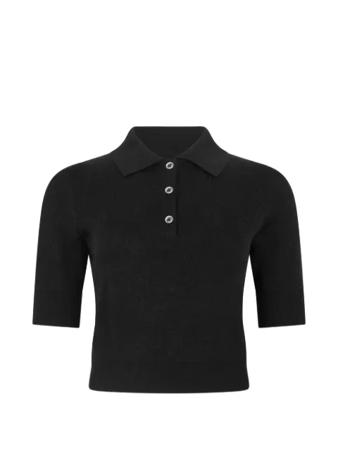 Philipp Plein jacquard-monogram polo shirt Black FAFCWKK0325PTE076N
