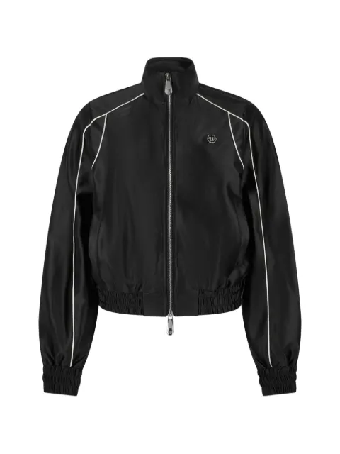 Philipp Plein laminated tracksuit jacket Black FAFCWJB1958PTE003N