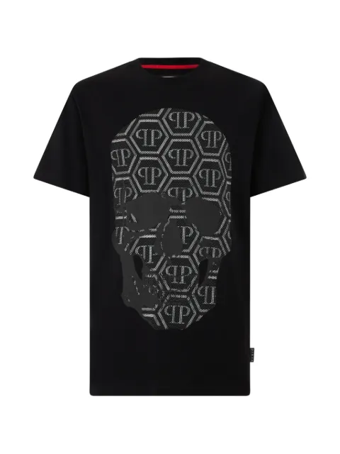 Philipp Plein skull monogram-print T-shirt Black FAFCMTK9148PJY002N