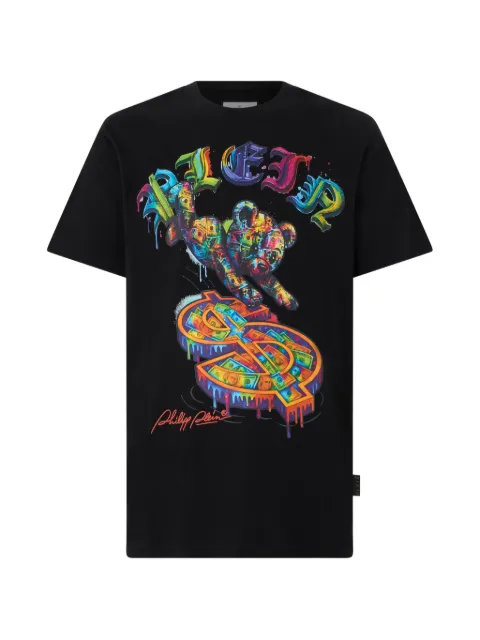 Philipp Plein teddy dollar T-shirt Black FAFCMTK9134PJY002N