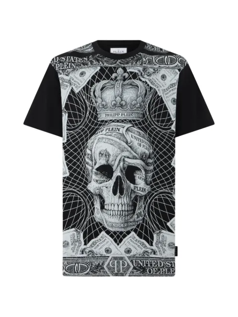 Philipp Plein dollar skull T-shirt Black FAFCMTK9113PJY002N