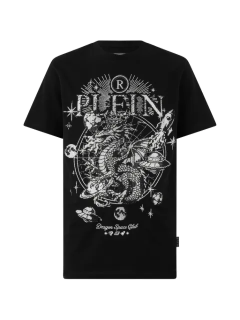 Philipp Plein round-neck short-sleeve T-shirt Black FAFCMTK9093PJY002N