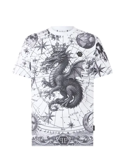 Philipp Plein zodiac-print T-shirt White FAFCMTK9092PJY002N