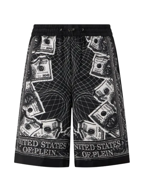 Philipp Plein skull dollar-print shorts Black FAFCMRT1726PTE104N